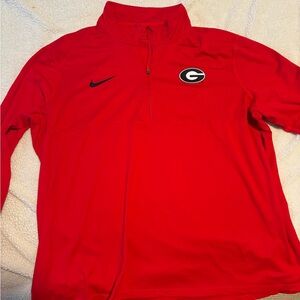 Men’s XXL Georgia Bulldogs Nike Dri-Fit Half-Zip Top - Red